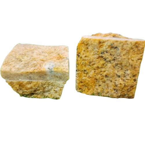 Premium Granite Yellow Machine Cut Cobble Stone