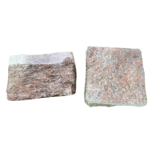Premium Granite Red Machine Cut Cobble Stones