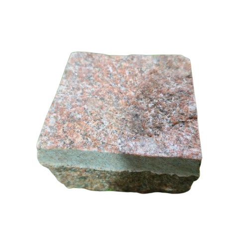 Premium Granite Red Machine Cut Cobble Stones