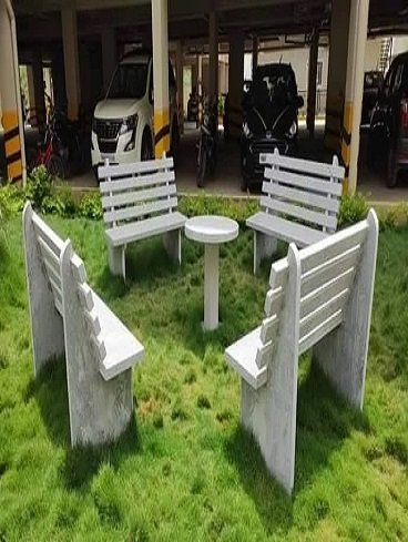 Natural Stone Benches Set