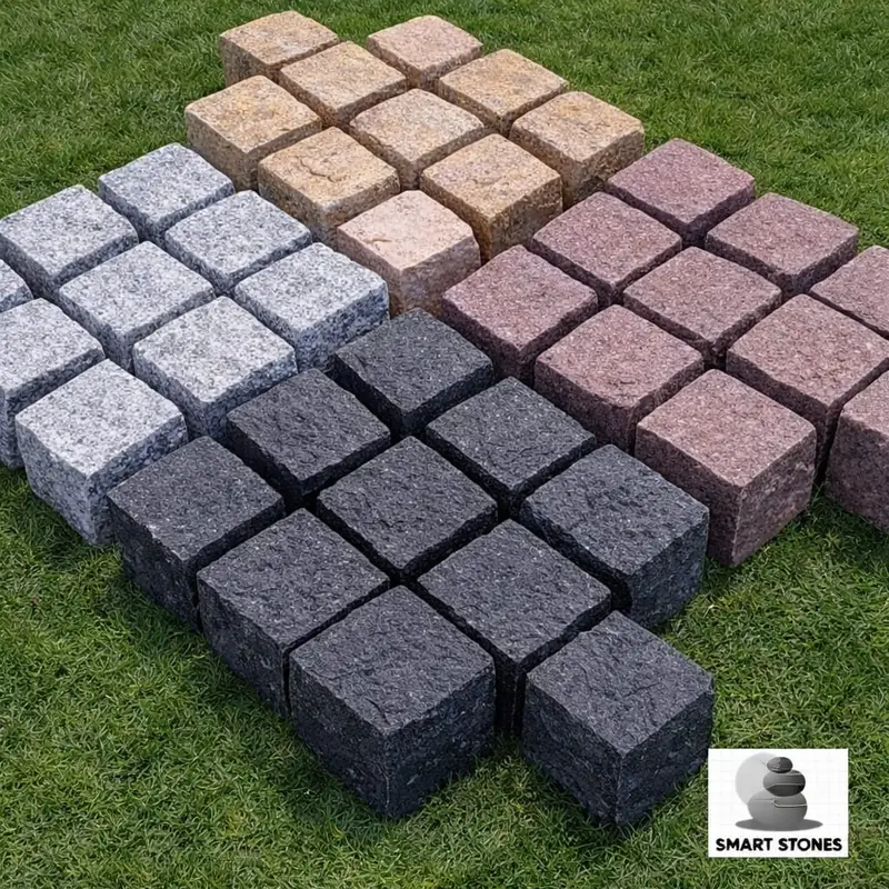 Natural Hand Cut Cobble Stones 4*4 - 30-60mm