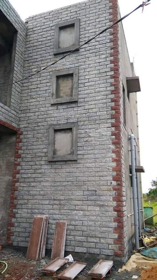 Premium Grey and Red Natural Wall Cladding